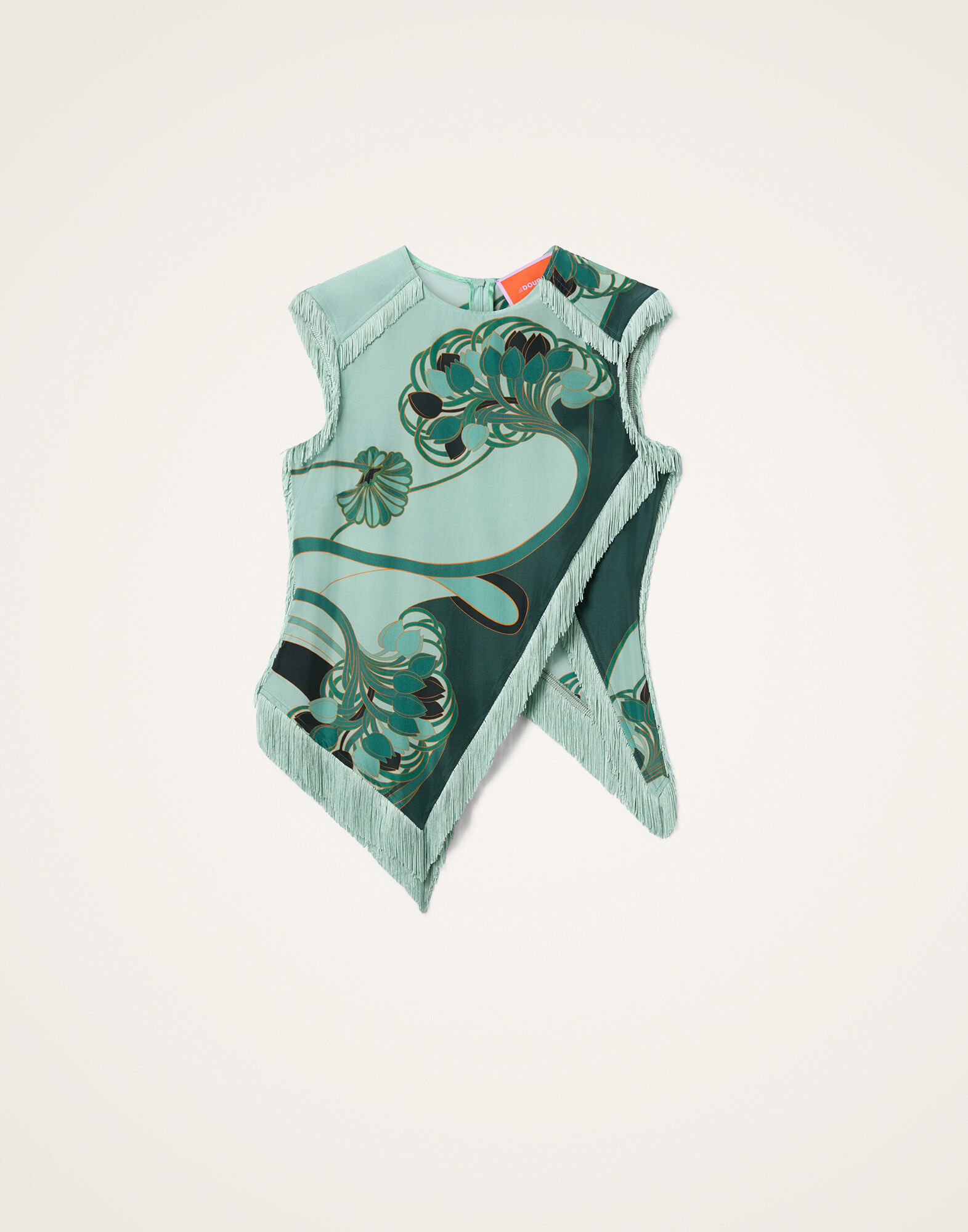 La DoubleJ Scarf Top Blooming Tulip Plac&eacute;e Mint TOP0160SIL009BTU01GR11