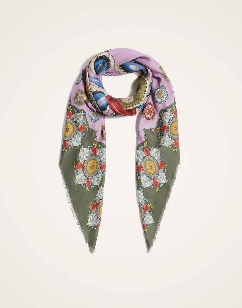 La DoubleJ Foulard 140 La DoubleJ Foulard 140 Nucleus Placée Dusty Pink SCA0060MOS001NUC06PI10
