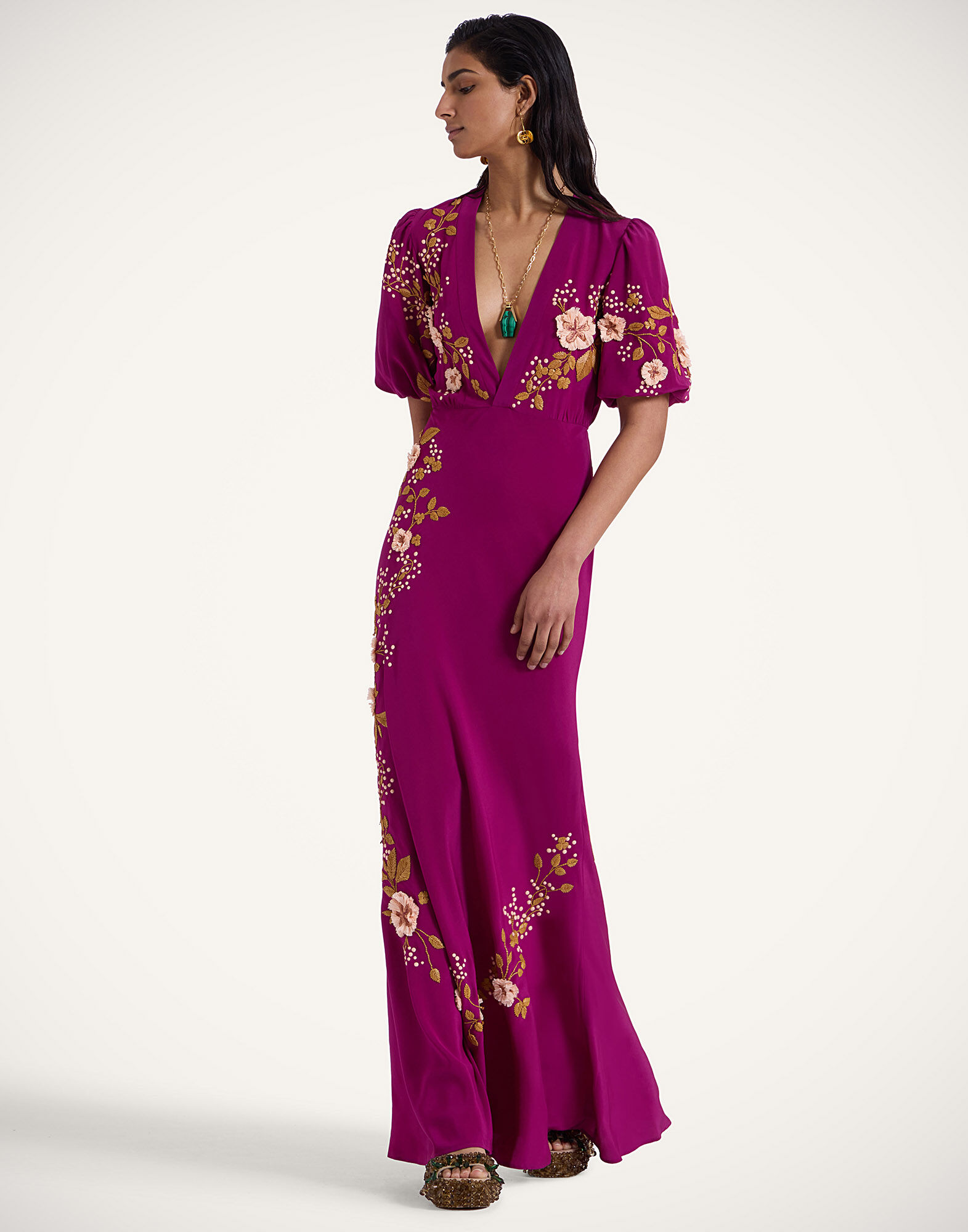 Marlene Dress in Solid Purple for Women | La DoubleJ