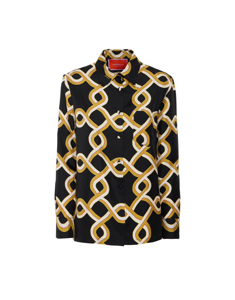 La DoubleJ Boy Shirt La DoubleJ Boy Shirt Tackle Black SHI0001SIL001TAC01BL01