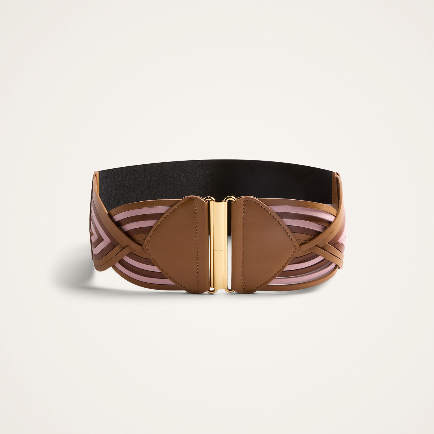  La Doublej Belts Women - Rainbow Belt Color Block Pink & Camel L 50% Cow Leather 40% Polyester 10% Nylon 