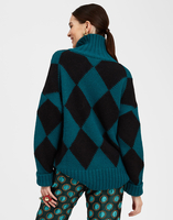 La DoubleJ Argyle Sweater Green / Black PUL0091KNI064VAR0165