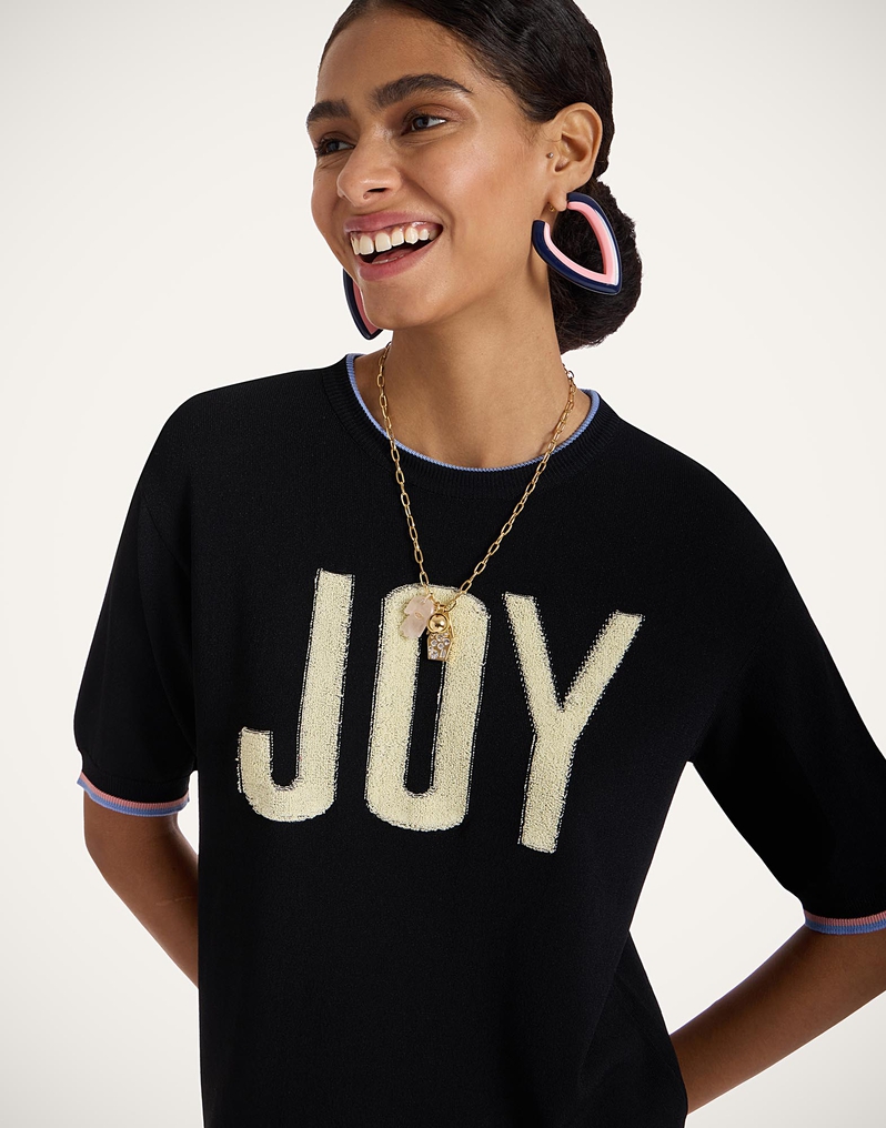 La DoubleJ Joy Tee La DoubleJ Joy Tee Joy Black PUL0276KNI163SOE10BL01