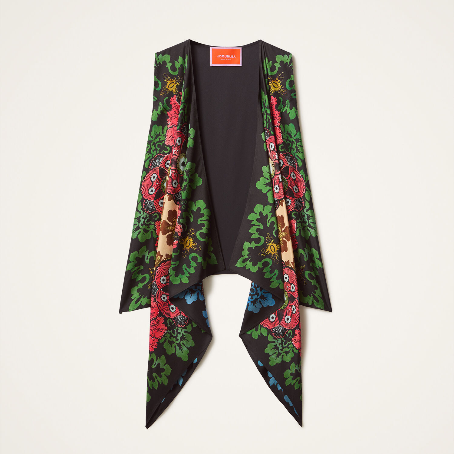 La Doublej Reversible Scarf Gilet In Multi