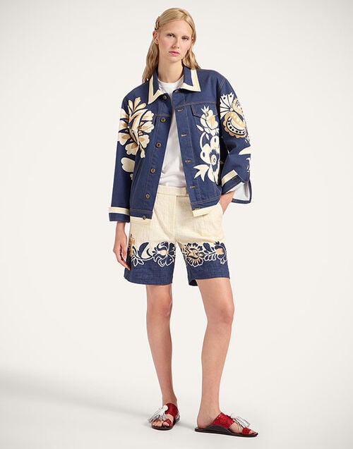 La DoubleJ Boyfriend Shorts La DoubleJ Boyfriend Shorts Selva Placée Blue TRO0131COT005SEL07BU03