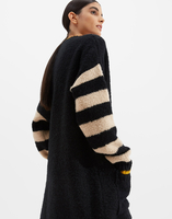 La DoubleJ Bowling Cardigan La DoubleJ Bowling Cardigan Nero-Cammello-Giallo PUL0049KNI032VAR0056