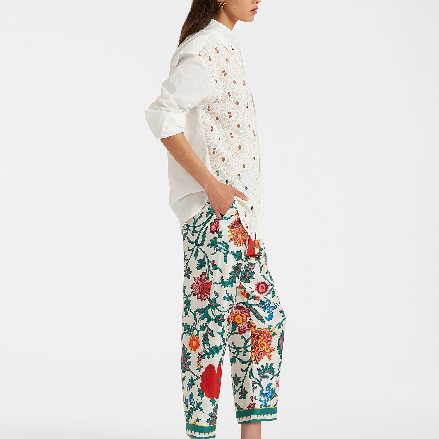 La Doublej Drawstring Pants In Dragonflower Multicolor