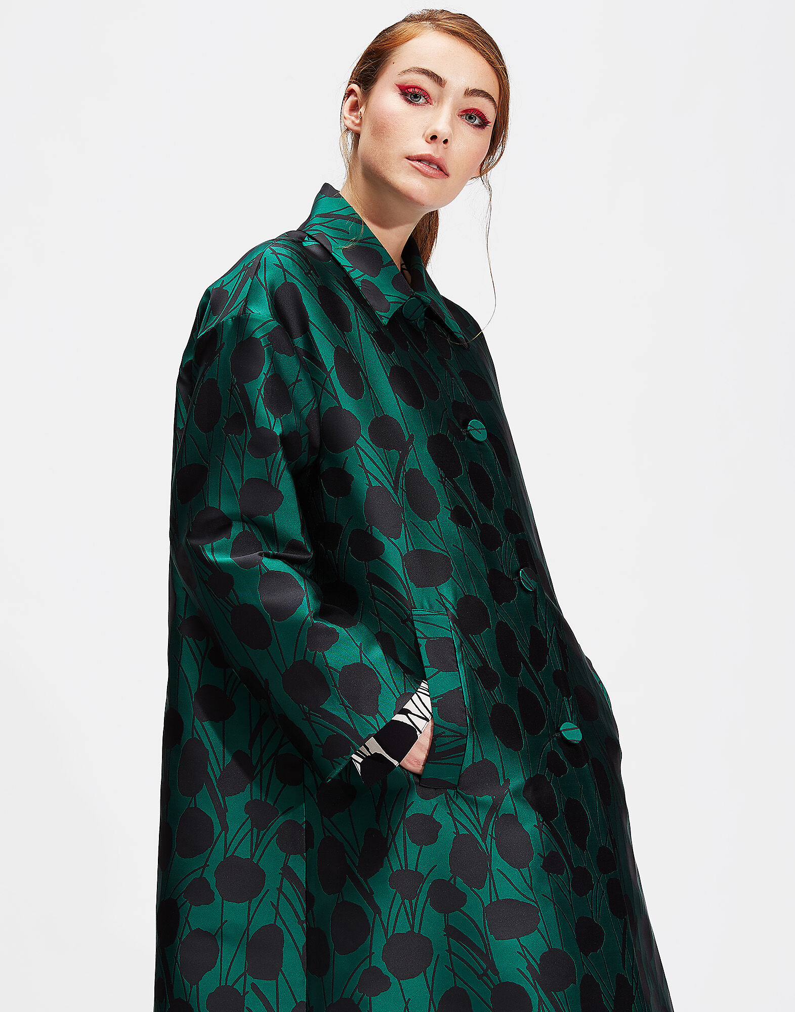 LaDoubleJ Boxy Coat Moses Verde JAC0014RAS002MSS0003