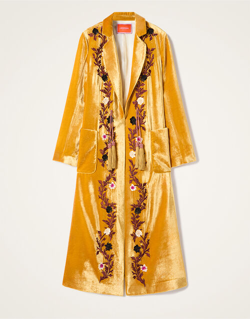 La DoubleJ Duster Coat Solid Yellow JAC0181VEL019SOLIDYE02