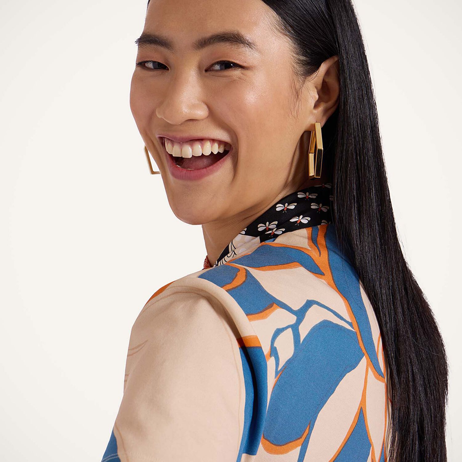 La Doublej X Lela Dress Dea Dahlia Sweater In Dea Dahlia Blue Petrol