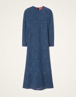 La DoubleJ Lacey Long Sleeve Swing Dress La DoubleJ Lacey Long Sleeve Swing Dress Solid Blue DRE0184LAC003SOLIDBU03