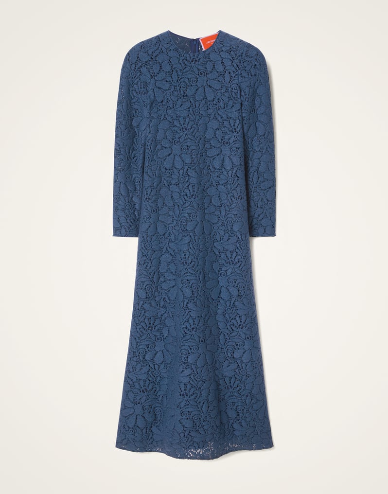 La DoubleJ Lacey Long Sleeve Swing Dress La DoubleJ Lacey Long Sleeve Swing Dress Solid Blue DRE0184LAC003SOLIDBU03