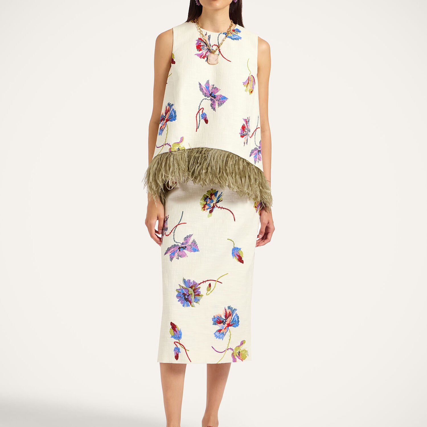 La Doublej Pencil Skirt In White