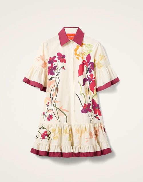 La DoubleJ Choux Dress La DoubleJ Choux Dress Corsage Placée Ivory DRE0205COT015CRS01WH04