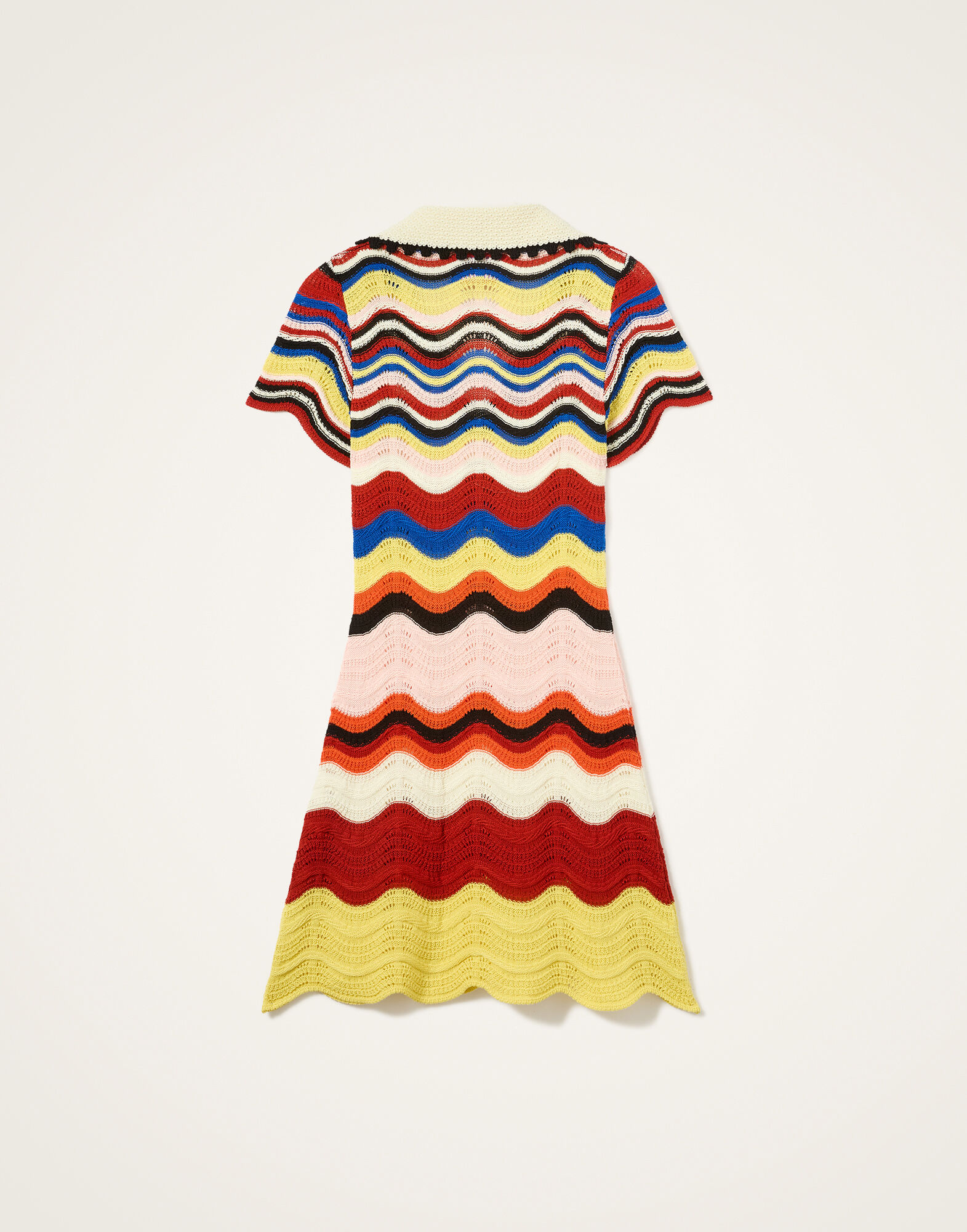 La DoubleJ Chevron Mini Dress Multicolor Pink & Red DRE0915KNI158VA365PI01