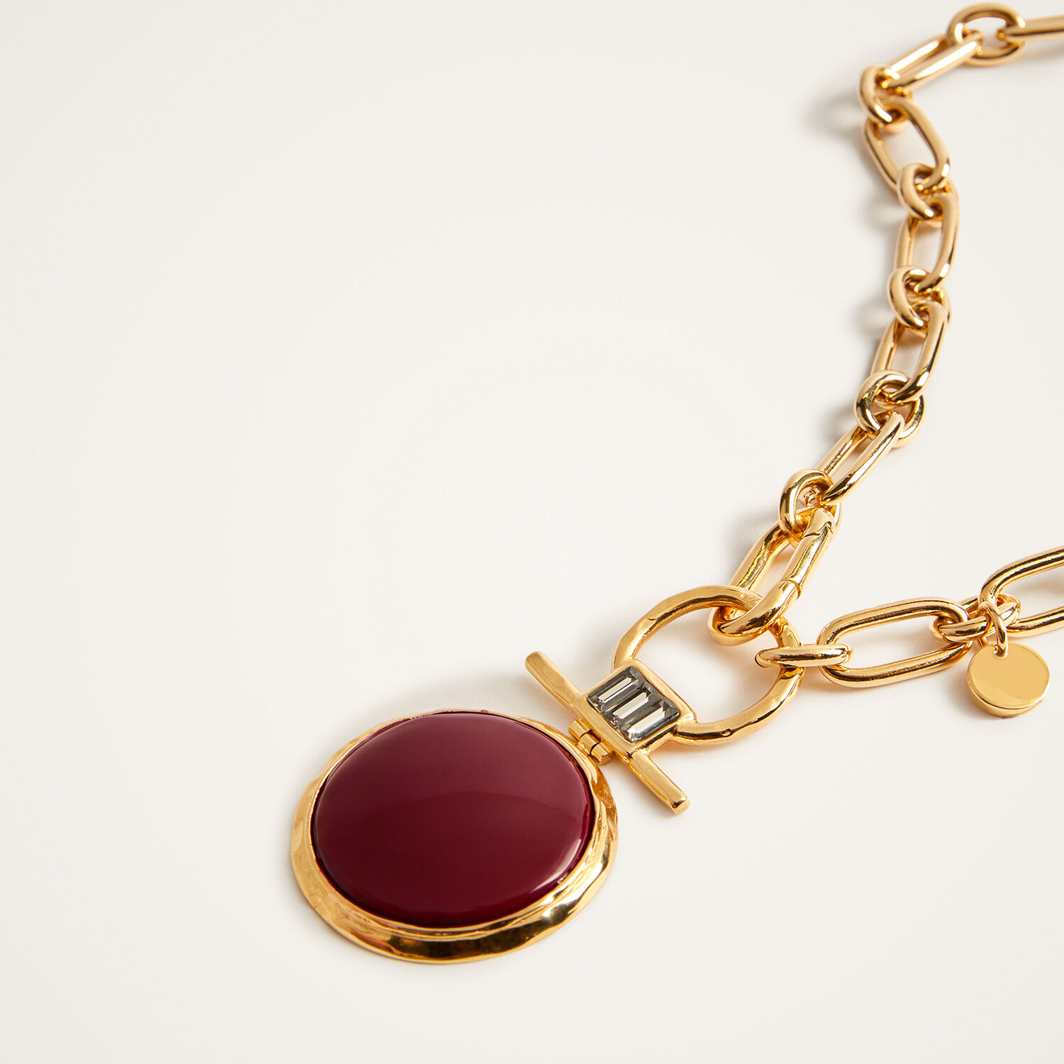  La Doublej Necklaces Women - Energy Necklace Solid Burgundy One Size 68% Brass 30% Polish 2% Crystal 