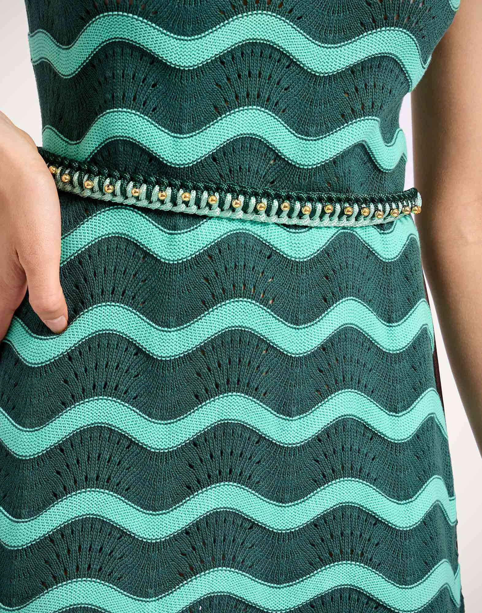 La DoubleJ Better Together Belt Bicolor Mint & Dark Green BEL0011ROP001VA493GR11