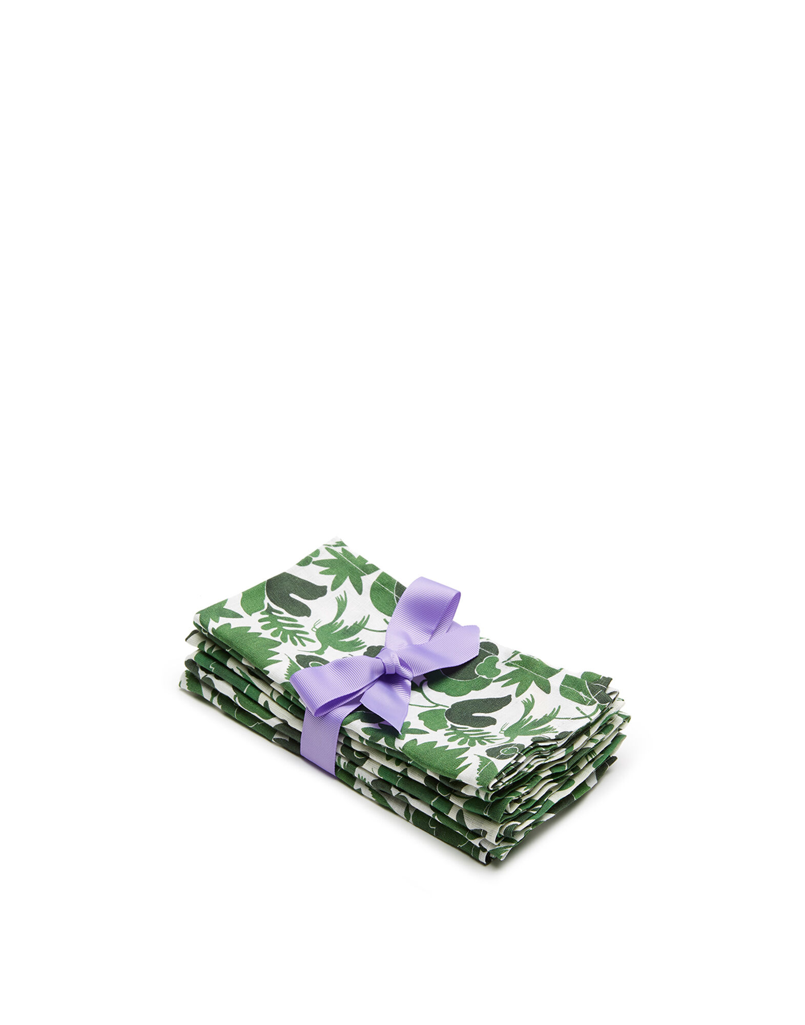 La DoubleJ Large Napkins Set Of 6 Wildbird Verde Small NAP0002LIN001CER0021