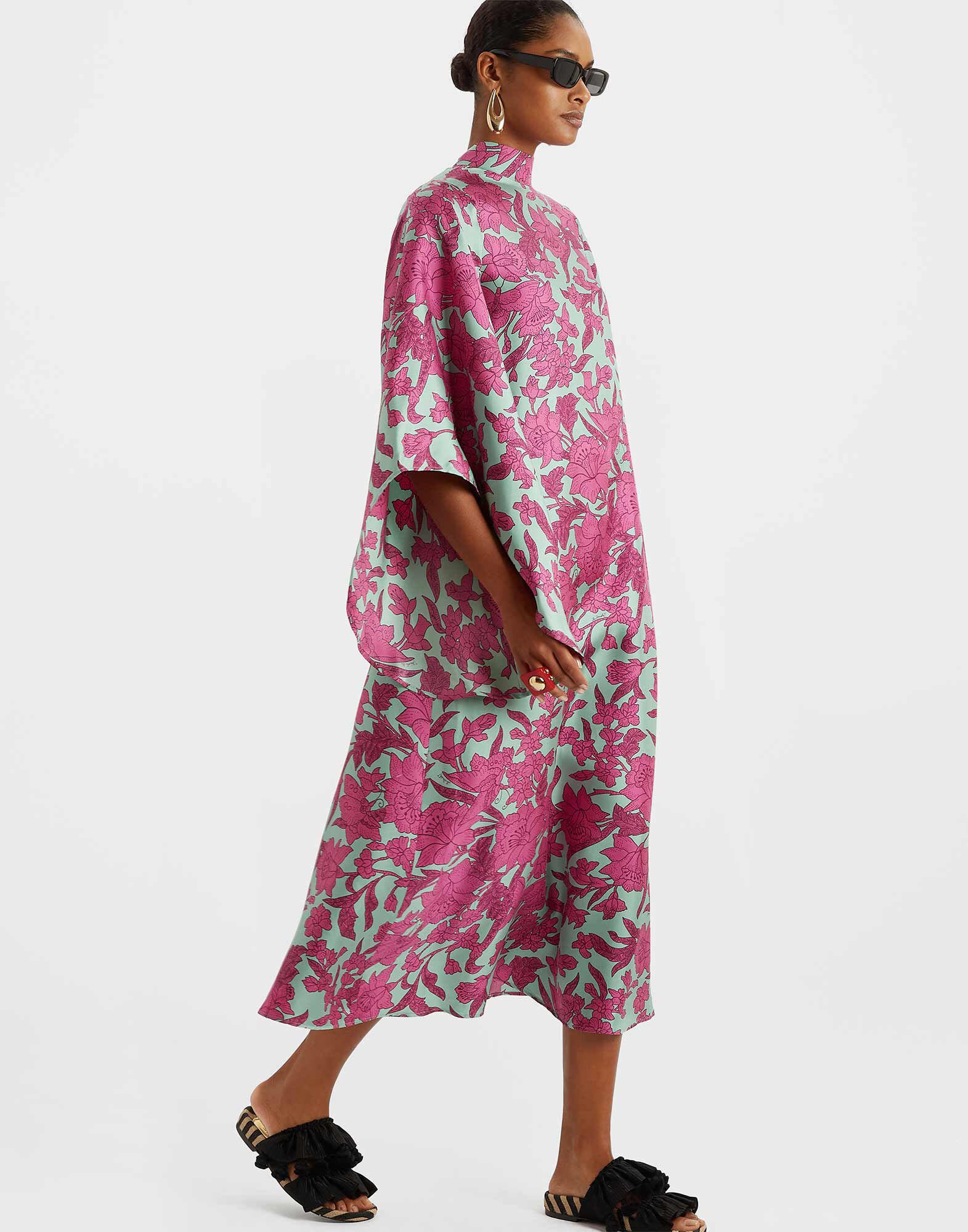 La DoubleJ Magnifico Midi Dress Lilium Purple DRE0702SIL001LIL01PU01