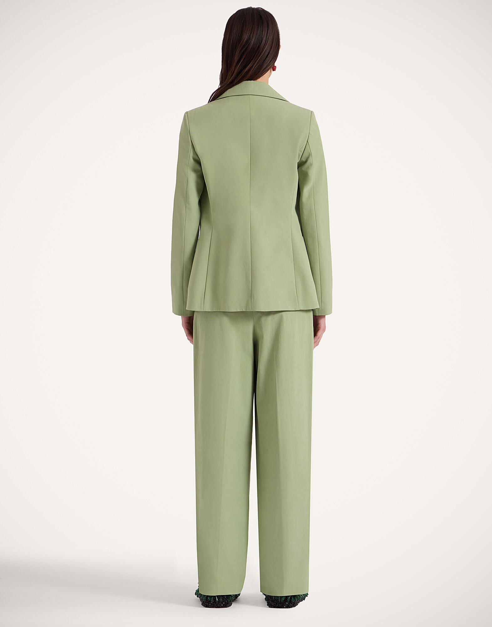 La DoubleJ Brooklyn Pants Solid Green TRO0156COT070SOLIDGR06