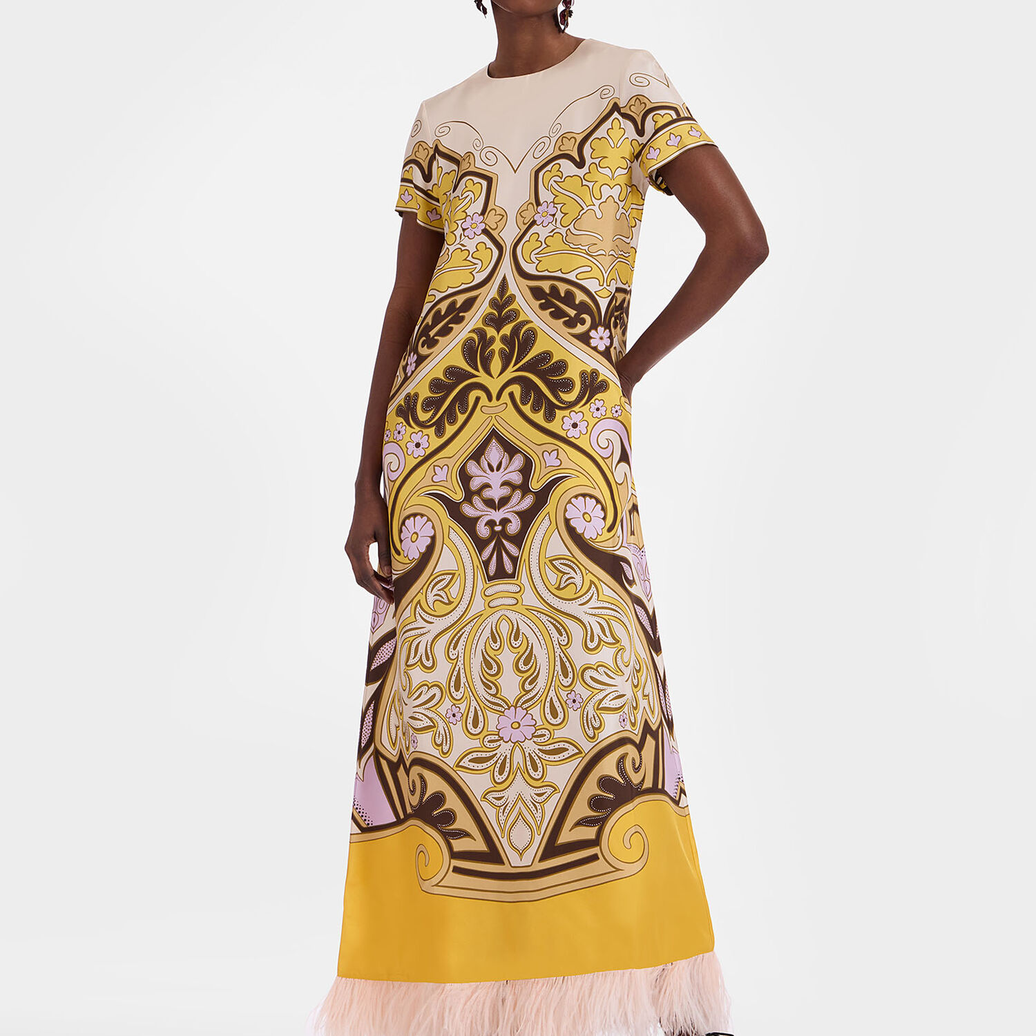 La Doublej Swing Dres In Spells Placée Yellow