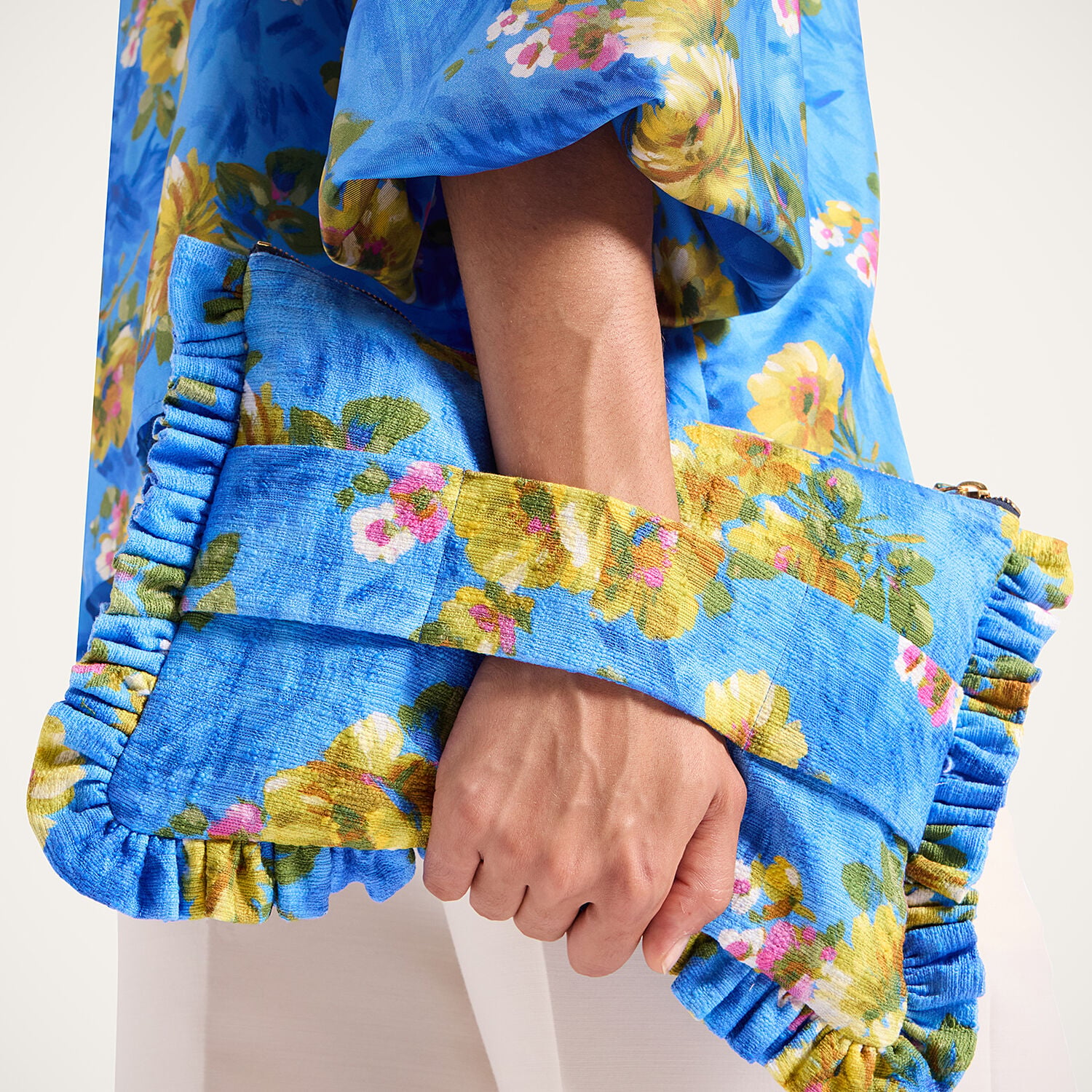 La Doublej Bags & Pochettes Women - Hand Pochette Riptide Light Blue One Size 98% Cotton 2% Elastane 