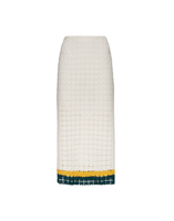 La DoubleJ Pencil Skirt Clover White SKI0011EMB030CLO04WH01