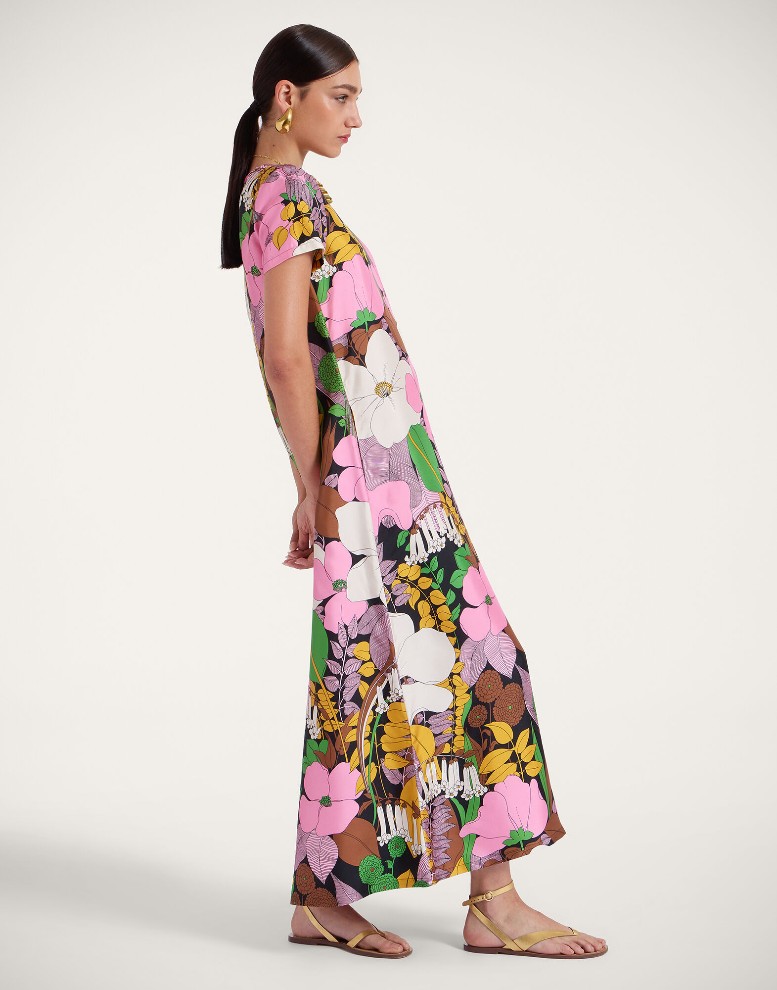 La DoubleJ Swing Dress Big Flower DRE0001SIL001BFL0001