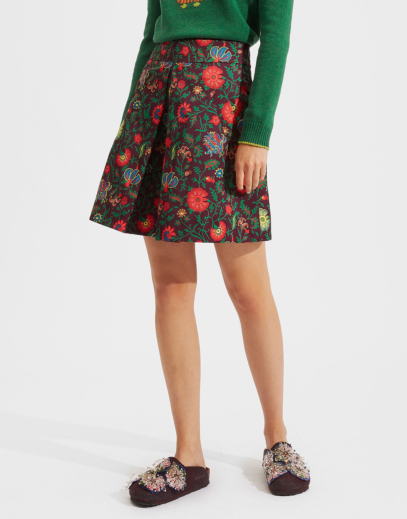 LaDoubleJ Santa Monica Skirt Dragonflower Viola SKI0013RAD001DRA0002