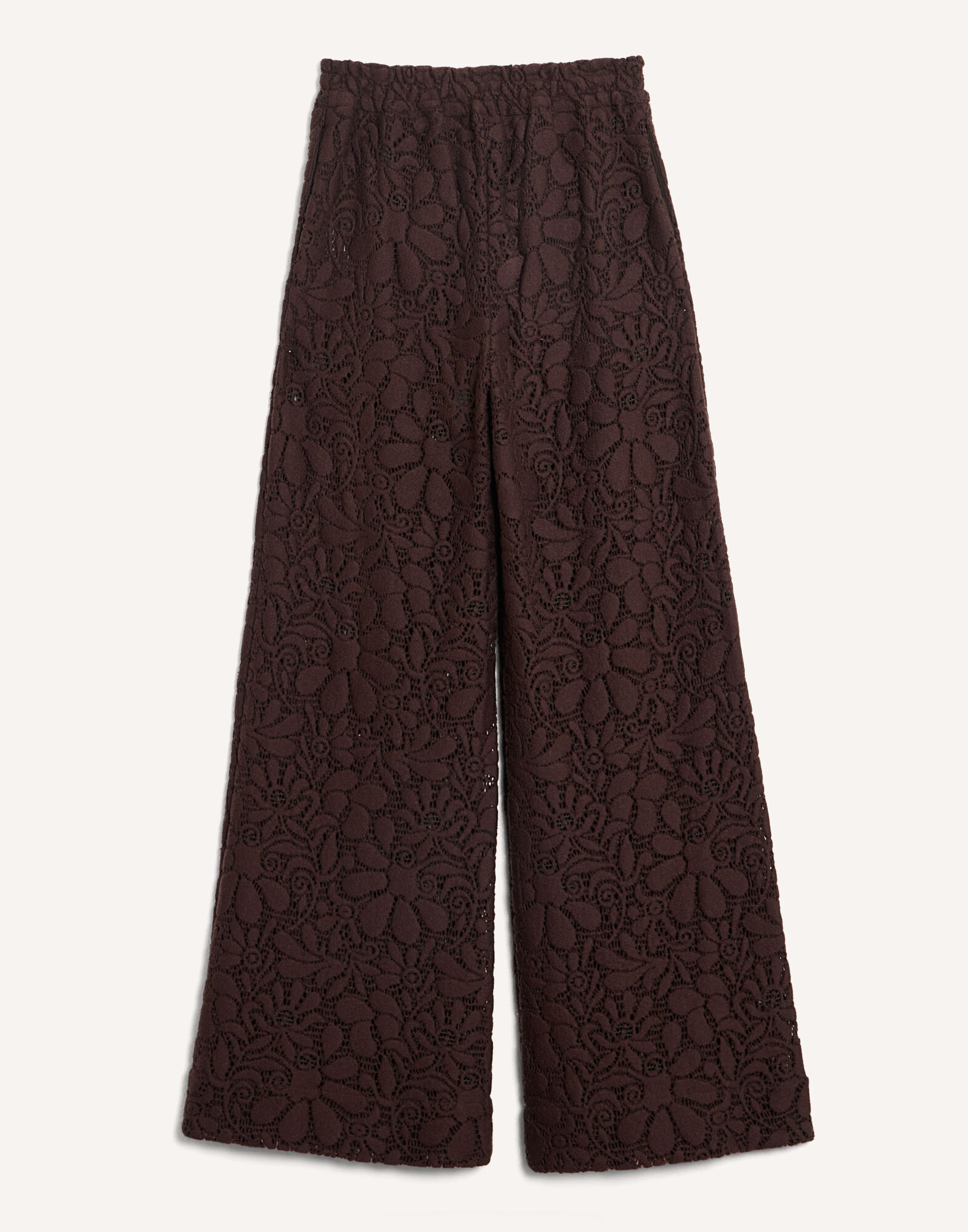 La DoubleJ Lacey Palazzo Pants Solid Chocolate TRO0185LAC003SOLIDBR07