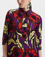 LaDoubleJ Short Artemis Dress LaDoubleJ Short Artemis Dress Big Blooms Viola DRE0180CAD001PFI0004