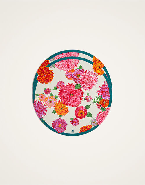 La DoubleJ Disk Placemats Set Of 2 Bright Blooms Pink PMT0032CRK001BRB03PI01