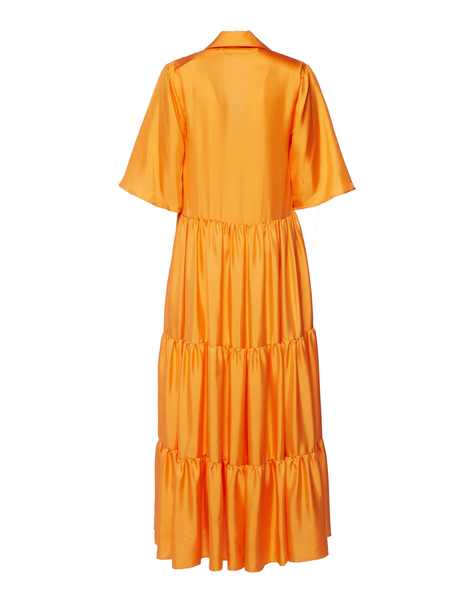 La DoubleJ The J Dress Solid Orange DRE0435SIL001ORA0004