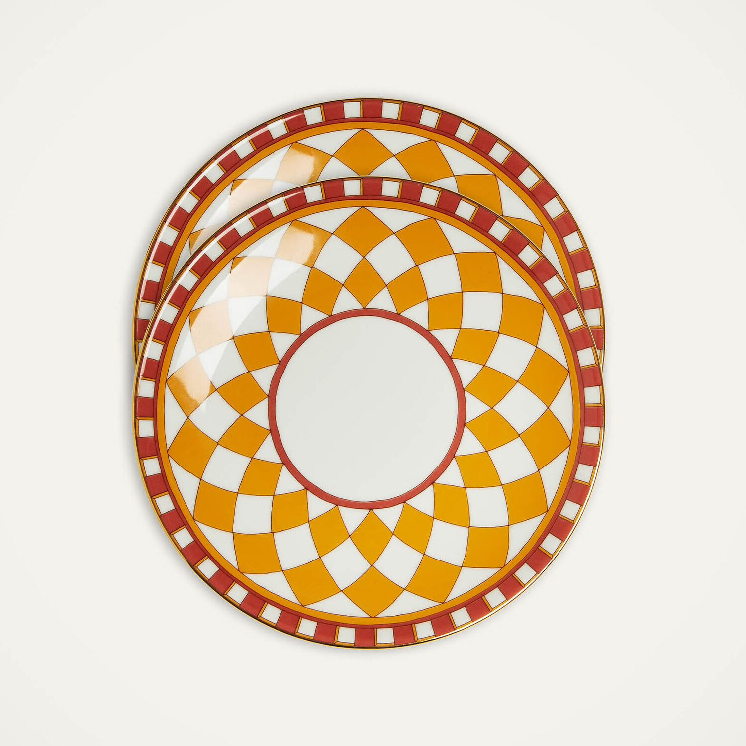 Shop La Doublej Side Plates Set Of 2 In Apollo Yellow