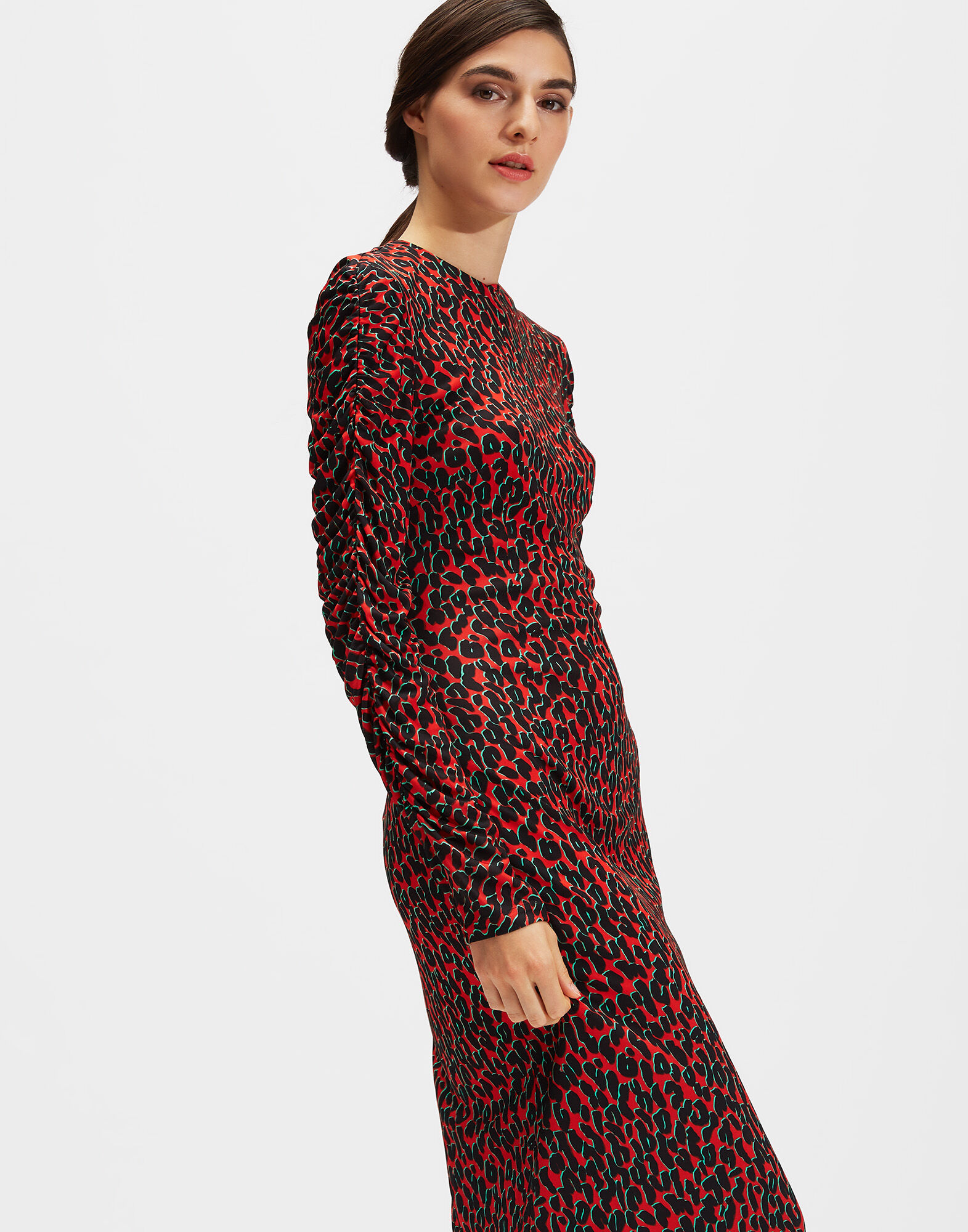 LaDoubleJ Tinder Dress Leopard Rosso DRE0098JER003LEO0002
