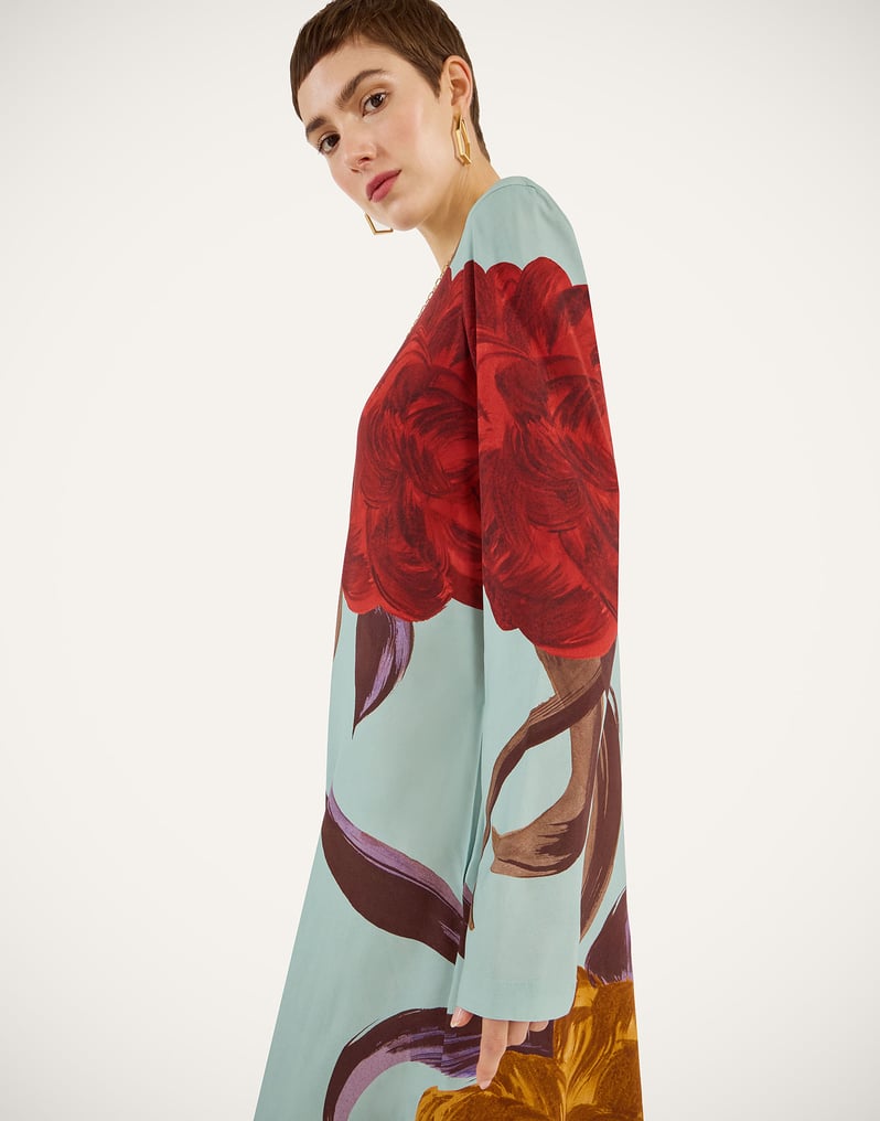 La DoubleJ Long Sleeve Swing Dress La DoubleJ Long Sleeve Swing Dress Peony Placée Light Blue DRE0231VIS001PEO06BU01