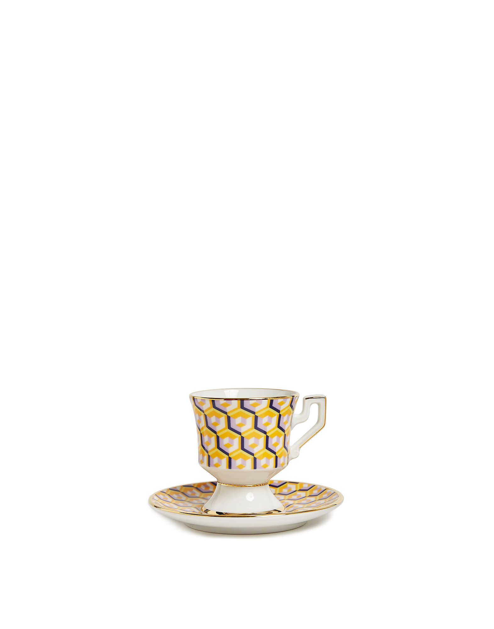 La DoubleJ abstract porcelain espresso cups (set of two) - Red