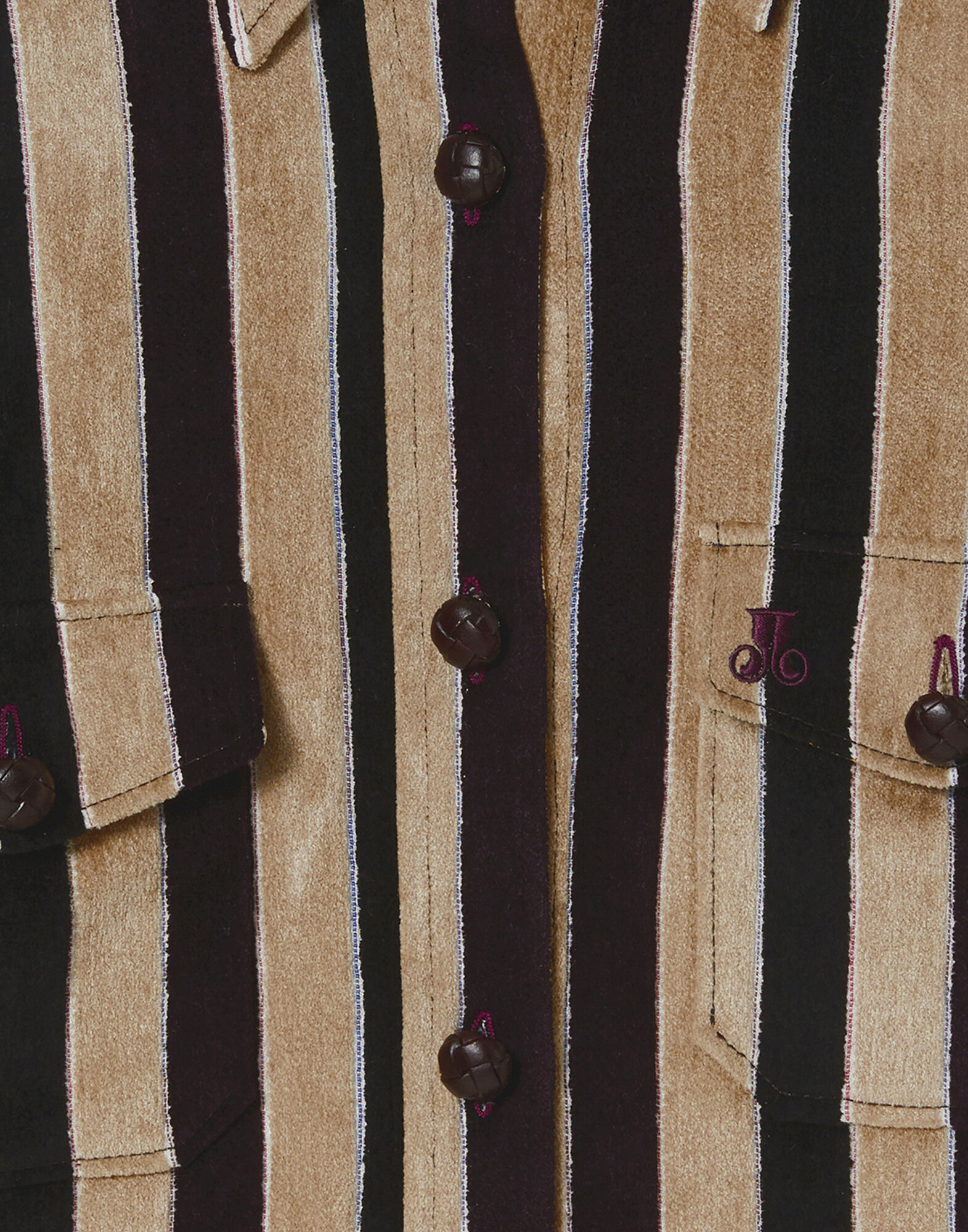 La DoubleJ Better Than Your Boyfriend's Jacket Stripes Light Beige JAC0112VIS026STR08BR01