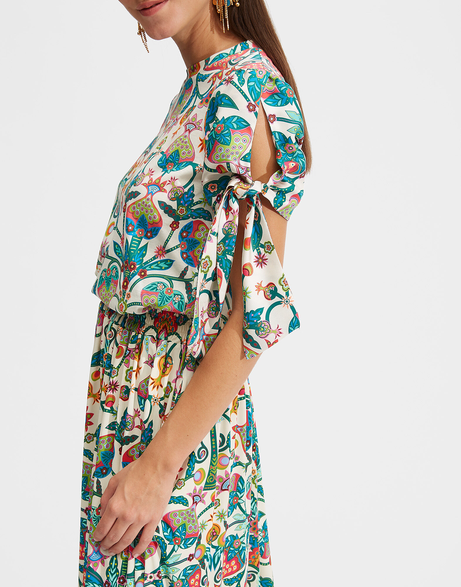 LaDoubleJ Tie T-Shirt Tree Of Life Bianco TOP0032JER002TFL0001