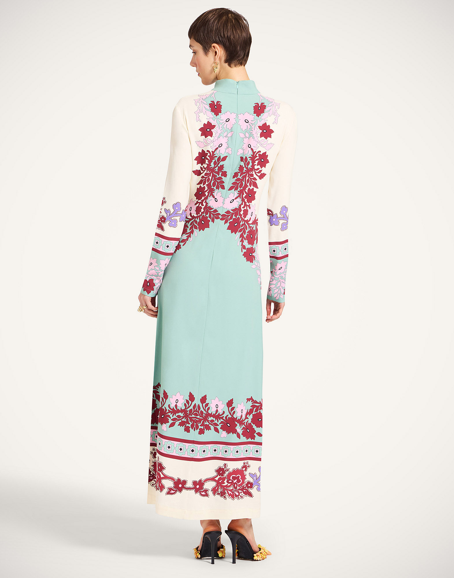 La DoubleJ Halle Dress Regalia Plac&eacute;e Menta DRE0444VIS011REG02GR11