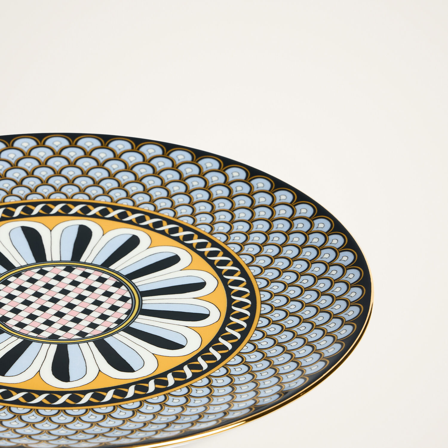 Shop La Doublej Serving Platter In Napoli Midnight Blue