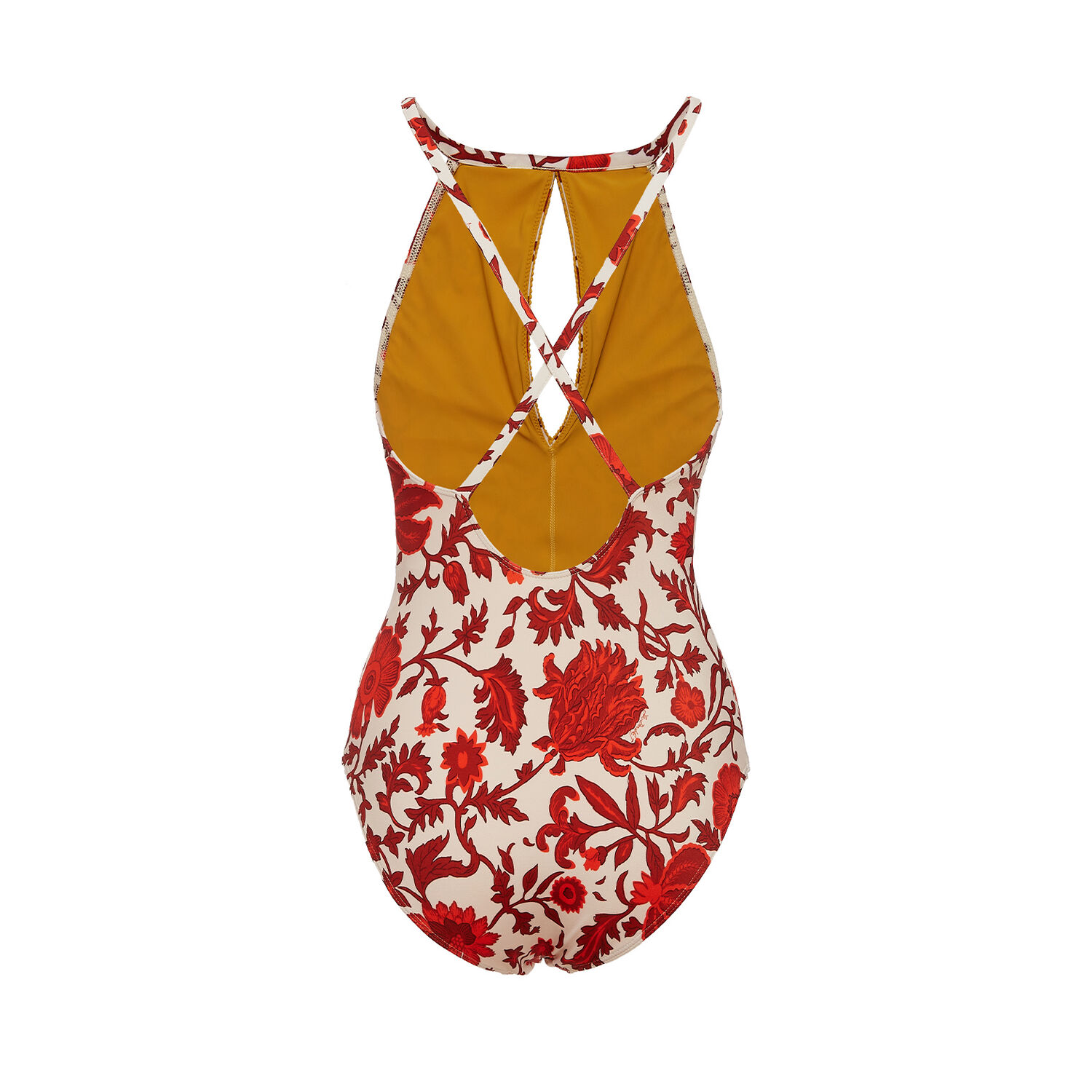 Shop La Doublej Fonda Swimsuit In Dragonflower Mini Red