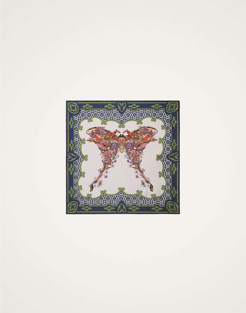 La DoubleJ Foulard 45 La DoubleJ Foulard 45 Mariposa Placée Celeste SCA0065SIL006MAR07BU12