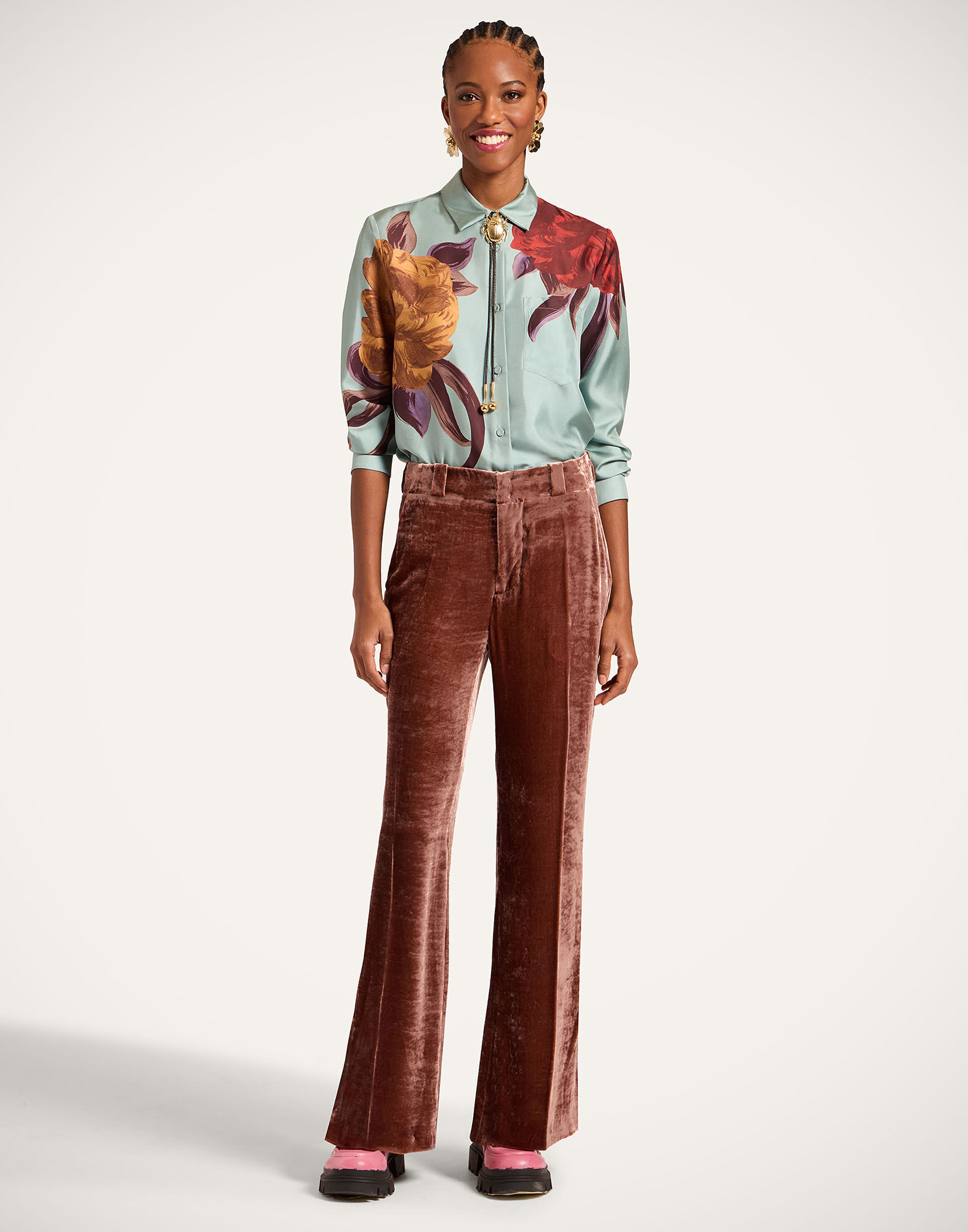 La DoubleJ Good Butt Pants Solid Dusty Pink TRO0015VEL019SOLIDPI10