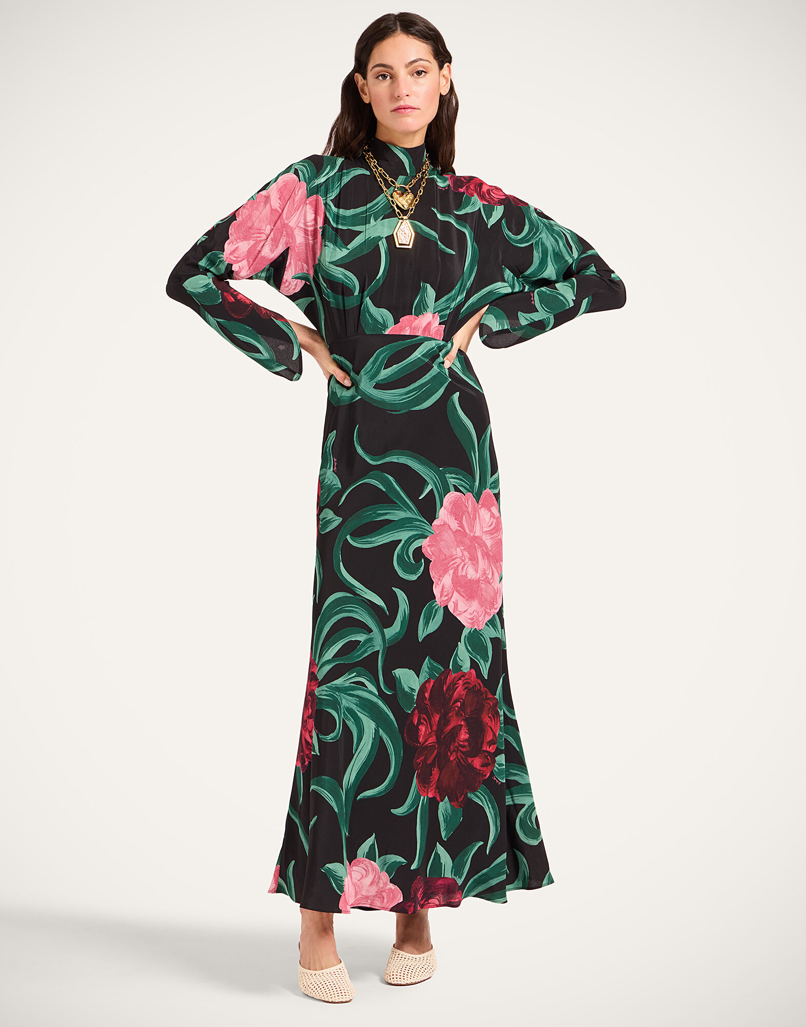 La DoubleJ Gilda Dress Peony Black DRE0987CRE001PEO05BL01