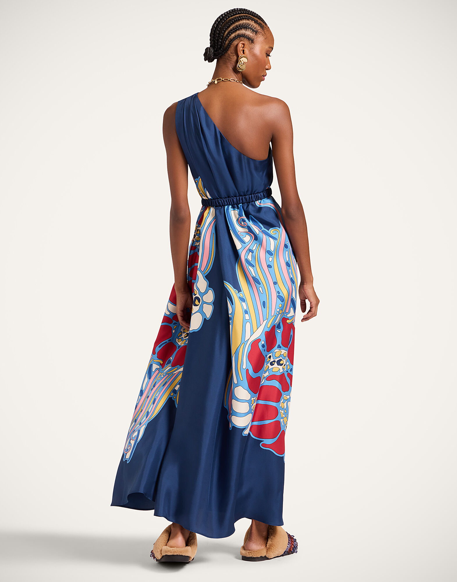 La DoubleJ Roy Dress Lemuria Plac&eacute;e Blue DRE0304SIL006LEM02BU03