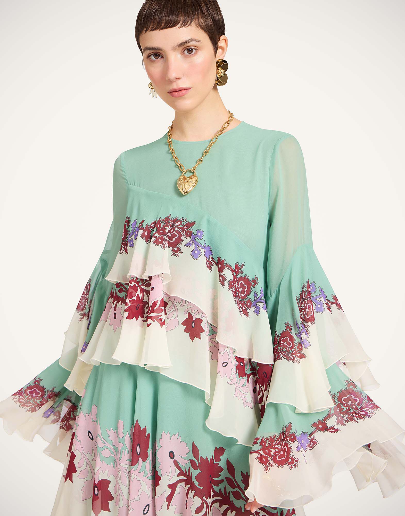 La DoubleJ Naiad Dress Regalia Plac&eacute;e Menta DRE0858SIL014REG02GR11