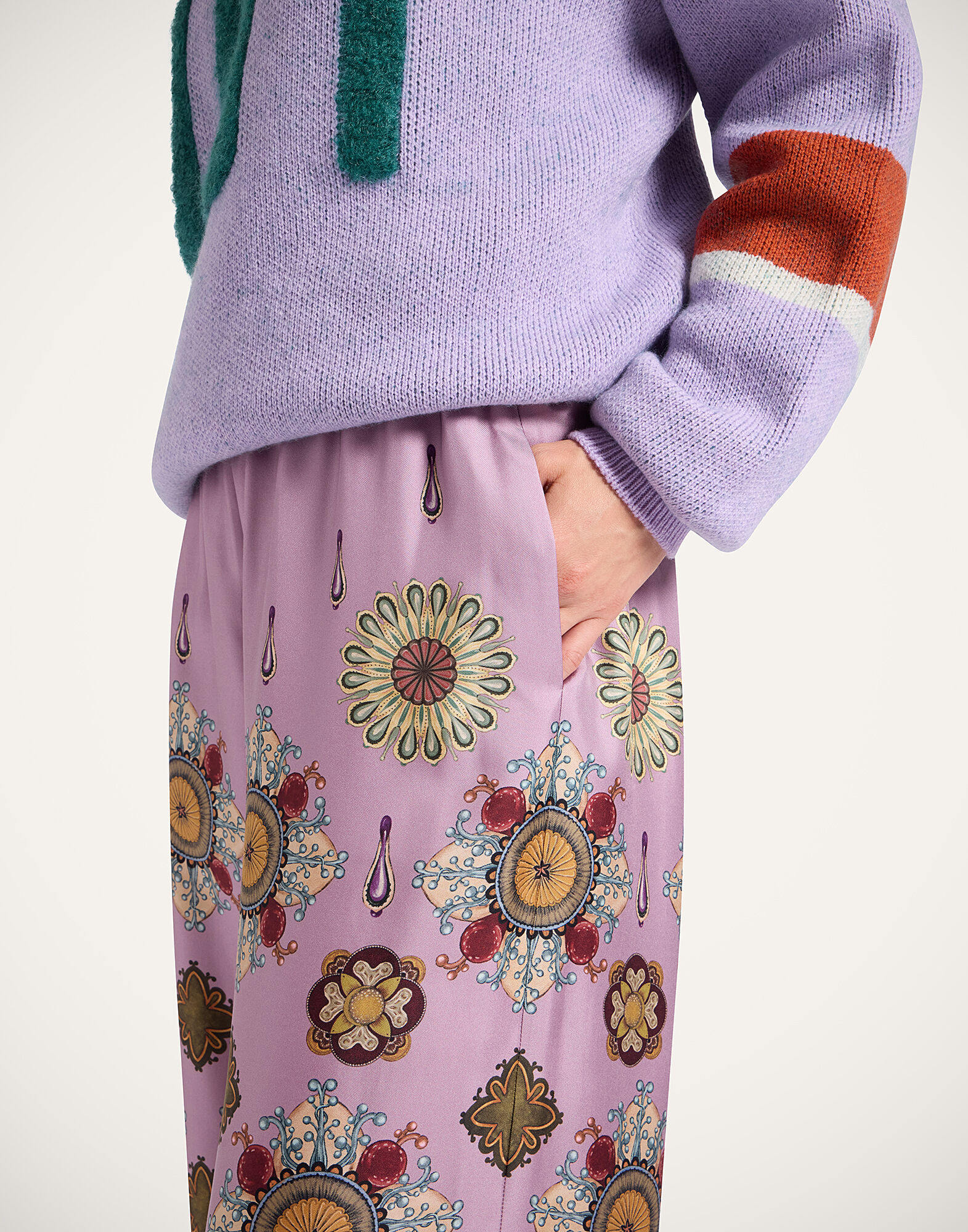 La DoubleJ Palazzo Pants Nucleus Plac&eacute;e Dusty Pink TRO0026SIL001NUC06PI10