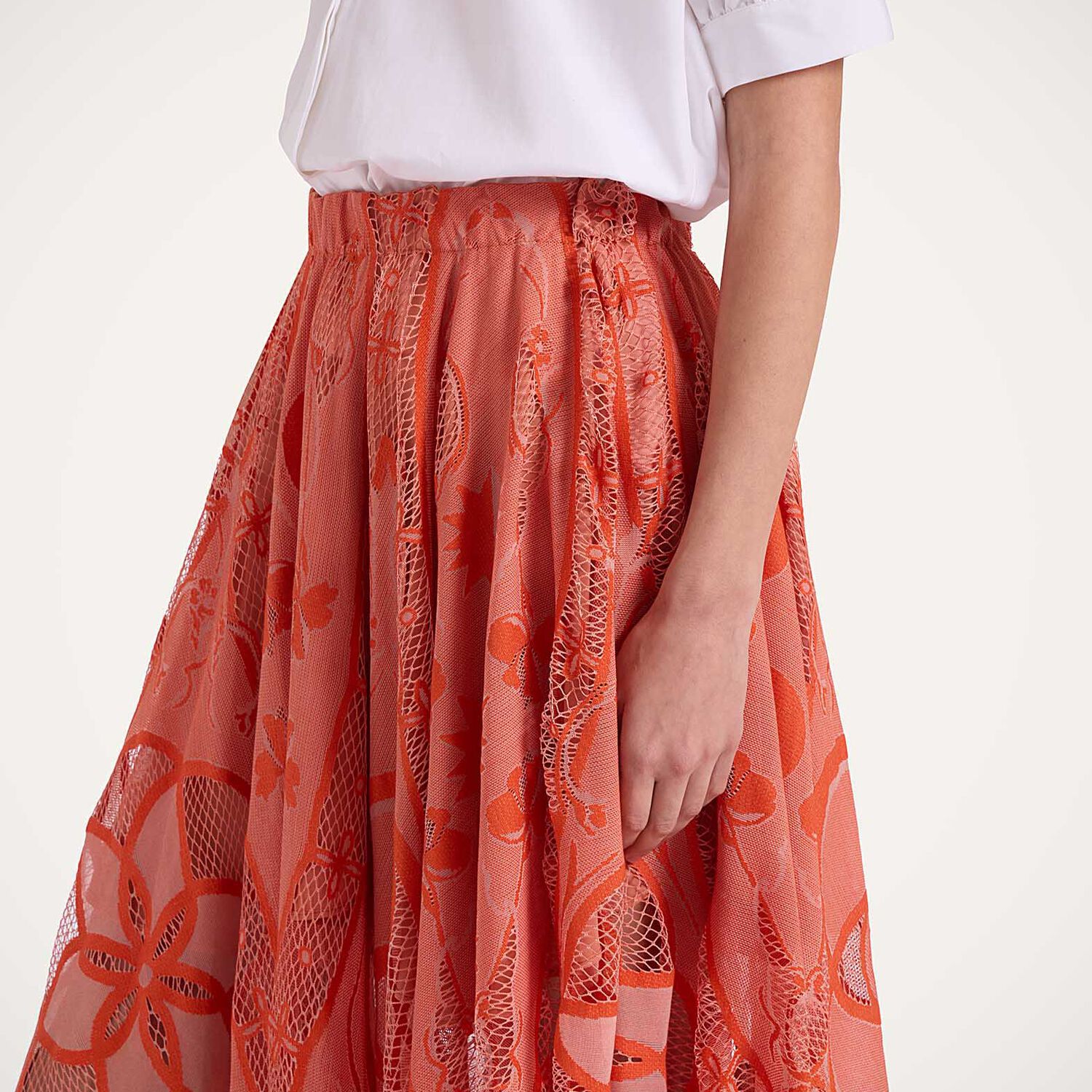 La Doublej Dutchess Skirt In Red