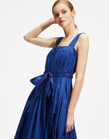 LaDoubleJ Mimosa Dress Solid Blue DRE0147COT001BLU0005